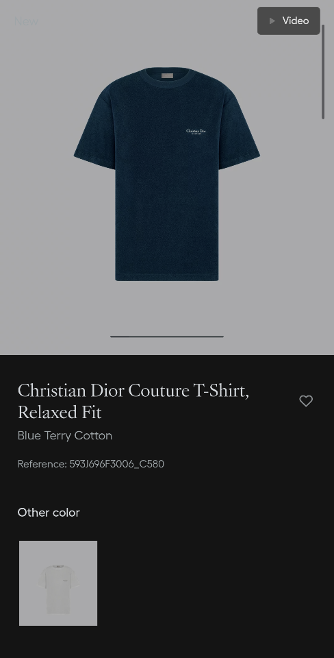 Christian Dior Couture T-Shirt, Relaxed Fit
Blue Terry Cotton
 593J696F3006_C580-duoc-ban-tai-Hvip Shoes and Clothes
