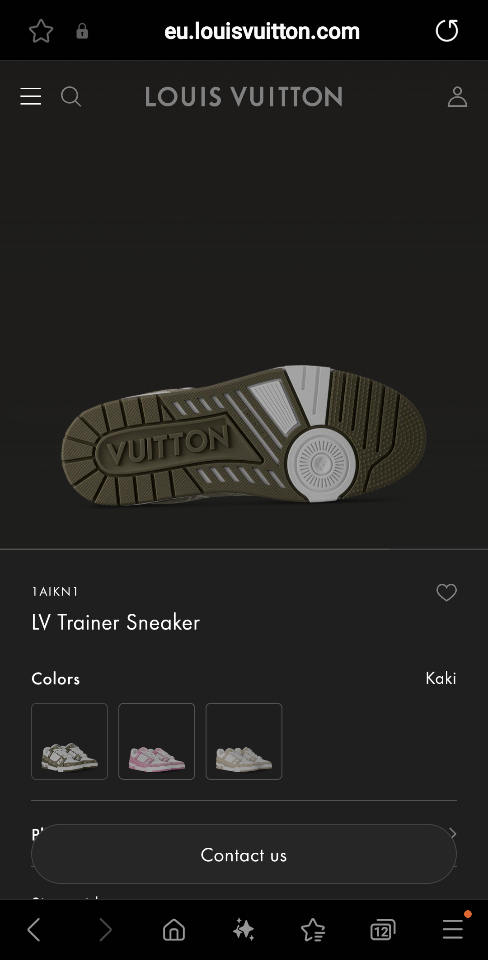 Louis Vuitton 1AIKN1
LV Trainer Sneaker khaki (N1)-duoc-ban-tai-Hvip Shoes and Clothes