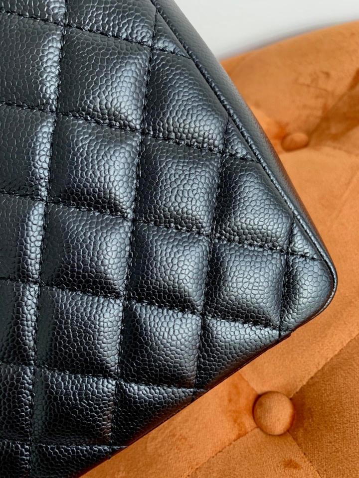 Chanel Tote shopping bag Grained Calfskin and silver-Tone Metal black A50995 34x24x12cm-duoc-ban-tai-Hvip Bags and Accessories