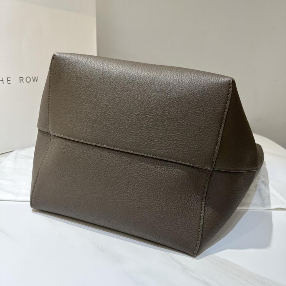 The Row Large N/S Park Tote in Leather Dark Olive  44X38X21cm -25cm -duoc-ban-tai-Hvip Bags and Accessories