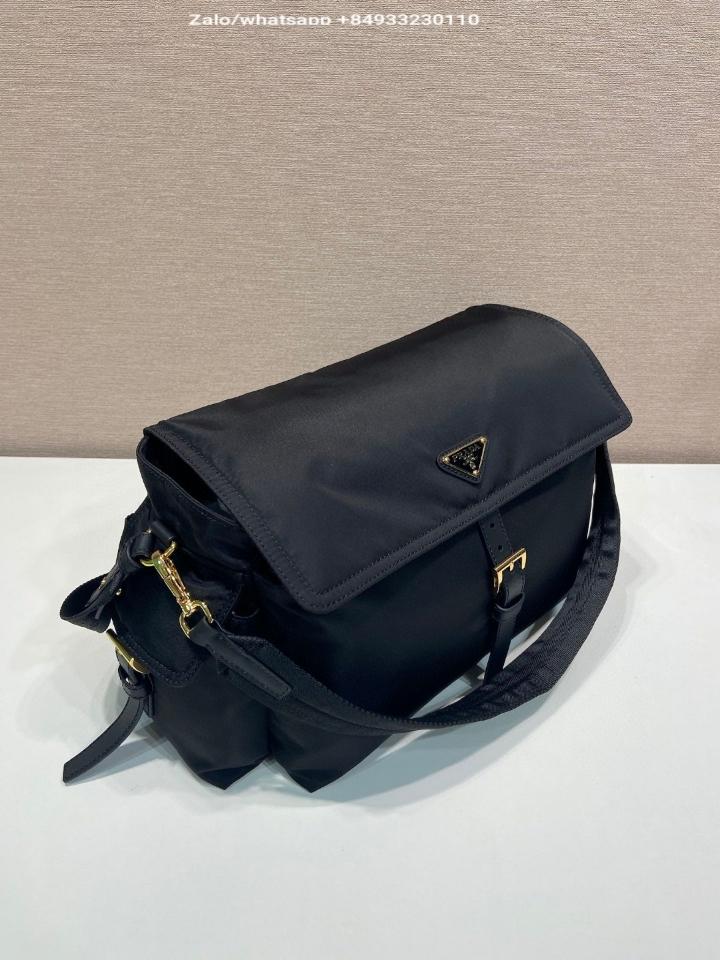 Prada Explore large Re-Nylon shoulder bag with flap 1BD391 black 37.5x19x12cm-duoc-ban-tai-Hvip Bags and Accessories