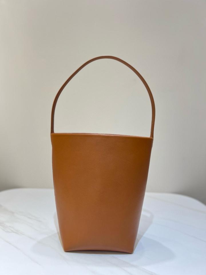THE ROW Medium N/S Park smooth calfskin leather tote bag brown 30X28X15.5cm -duoc-ban-tai-Hvip Bags and Accessories