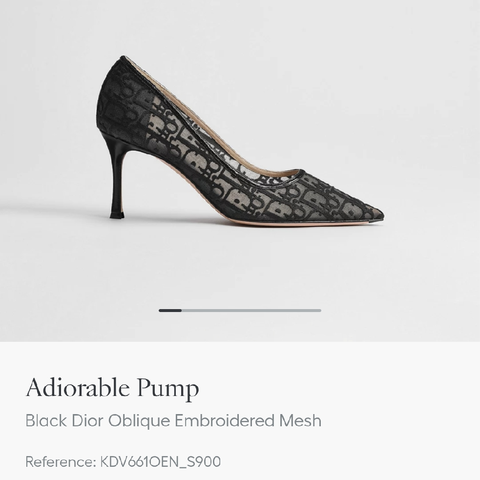 Dior Adiorable Pump Dior Oblique Embroidered Mesh-duoc-ban-tai-Hvip Shoes and Clothes