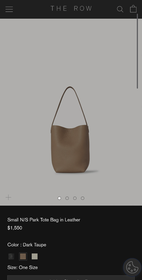 The Row Small N/S Park Tote Bag in Leather dark Taupe 24X22X11cm -duoc-ban-tai-Hvip Bags and Accessories