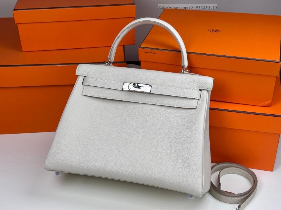 Hermès Kelly 32 Craie togo PHW -duoc-ban-tai-Hvip Bags and Accessories