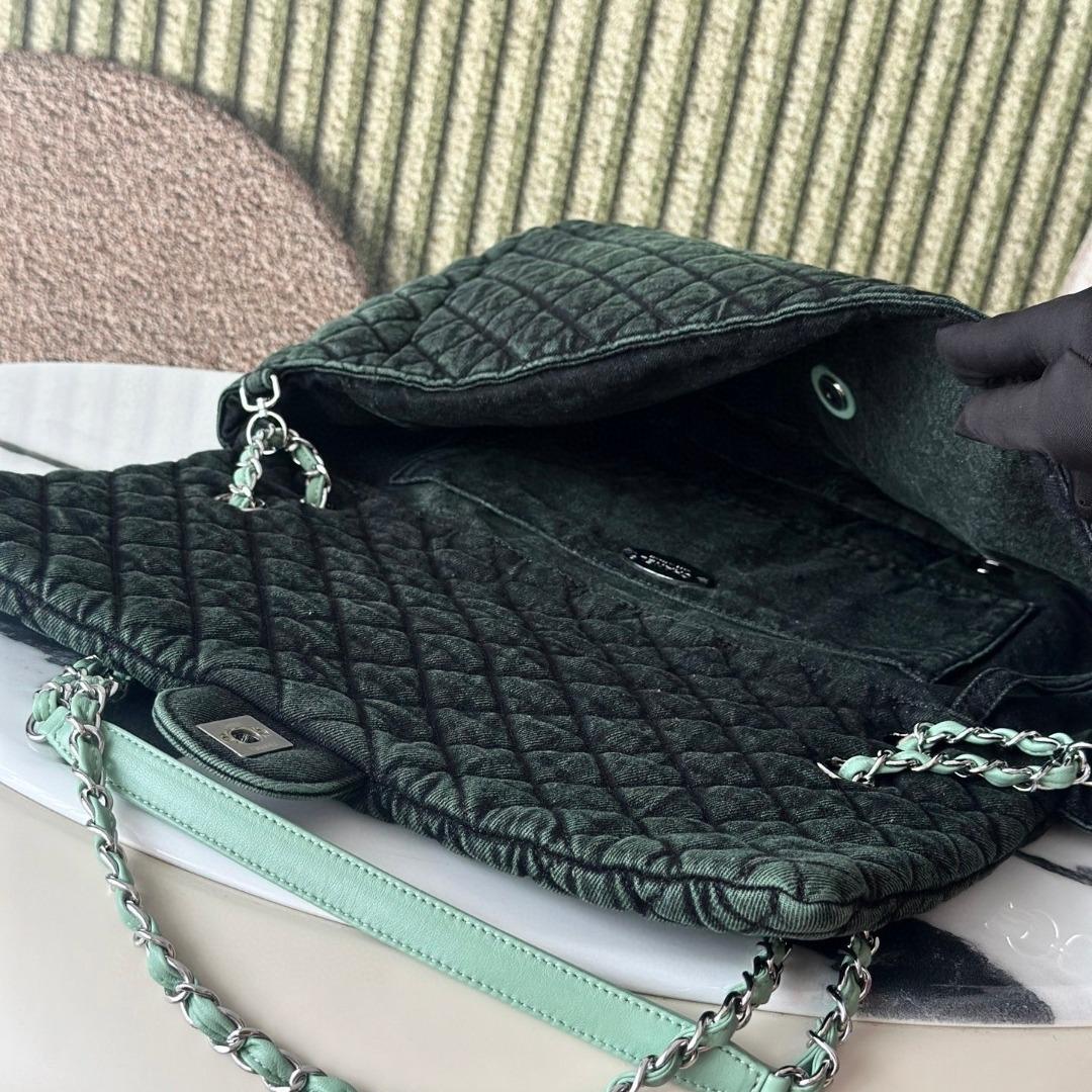Chanel Denim Quilted Denimpression Flap Blue Black 3101 39×26×11cm-duoc-ban-tai-Hvip Bags and Accessories