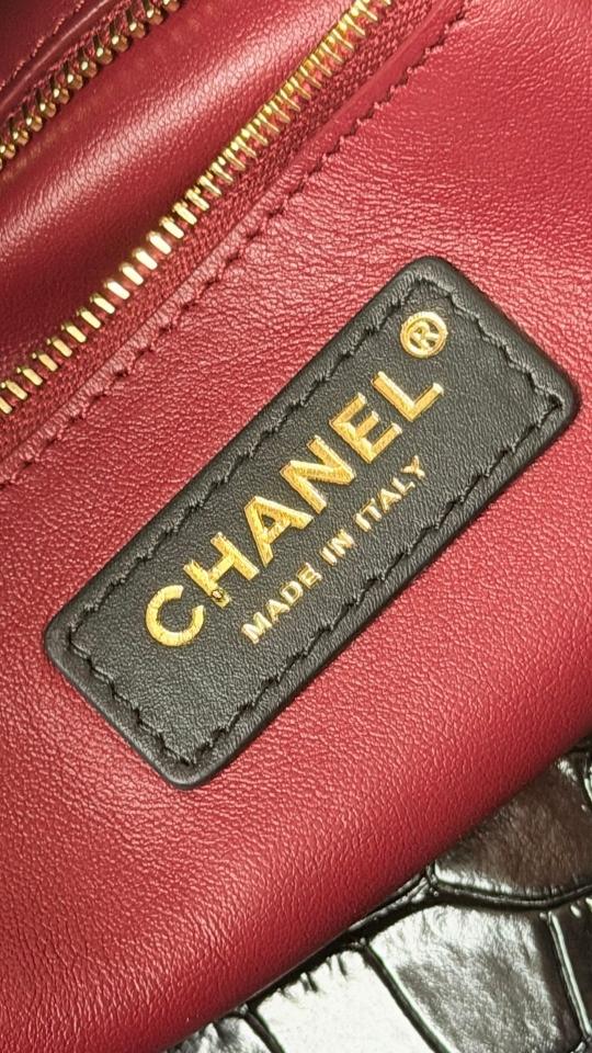 Chanel Small Shopping Bag   Crocodile Embossed Calfskin & Gold-Tone Metal  black AS6243 20 x 39 x 13cm-duoc-ban-tai-Hvip Bags and Accessories