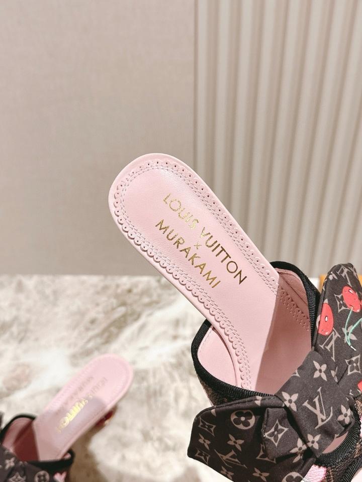 Louis Vuitton LV x TM Cherie Mules leather brown 🌸55mm (1) -duoc-ban-tai-Hvip Shoes and Clothes