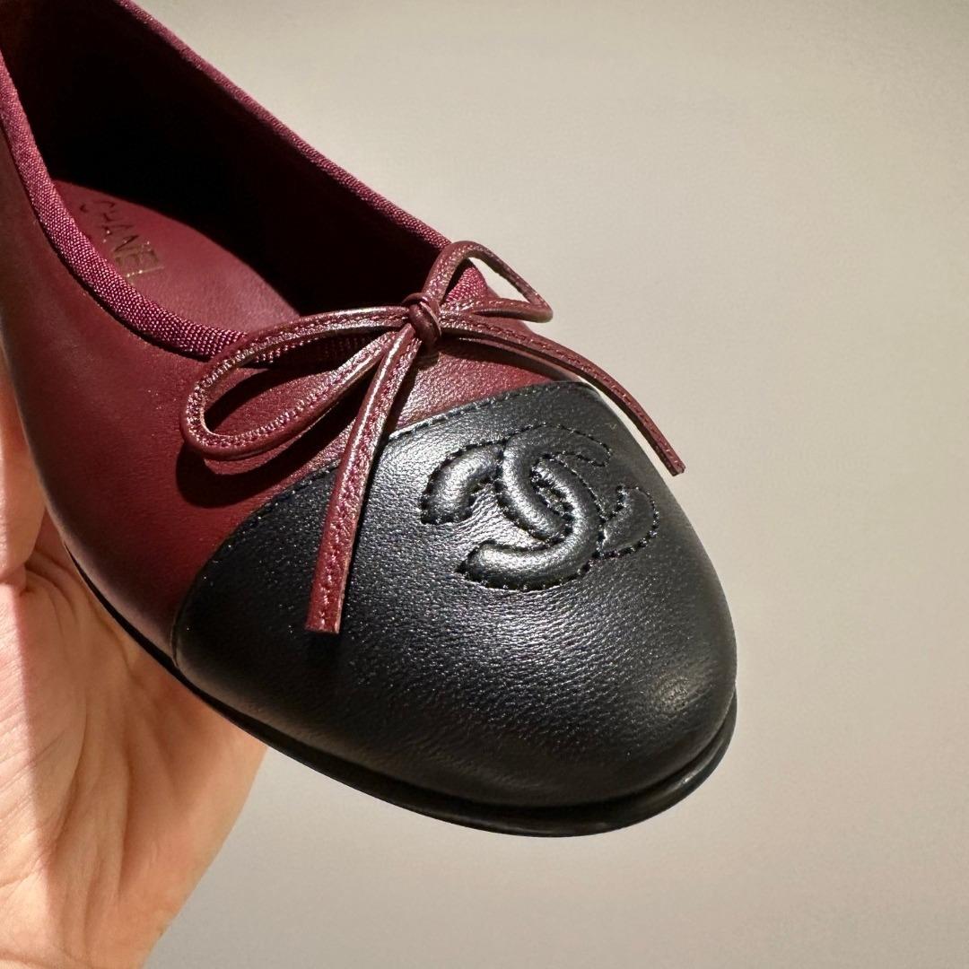 Chanel Ballet flats calfskin red and black G02819 -duoc-ban-tai-Hvip Shoes and Clothes