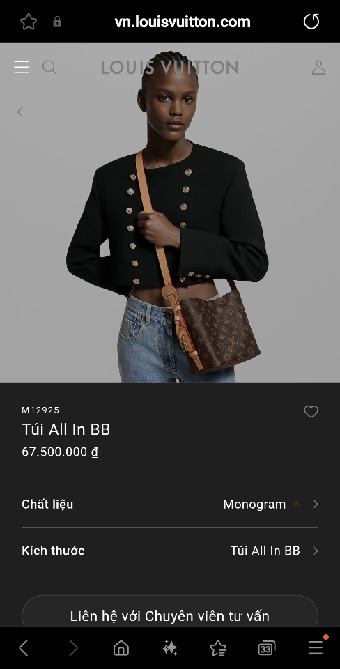 Louis Vuitton M12925
Túi All In BB 𝟏𝟖*𝟏𝟐*𝟏𝟔𝐜𝐦-duoc-ban-tai-Hvip Bags and Accessories