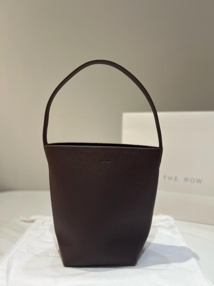 The Row Small N/S Park Tote Bag in Leather  dark brown 24X22X11cm -duoc-ban-tai-Hvip Bags and Accessories