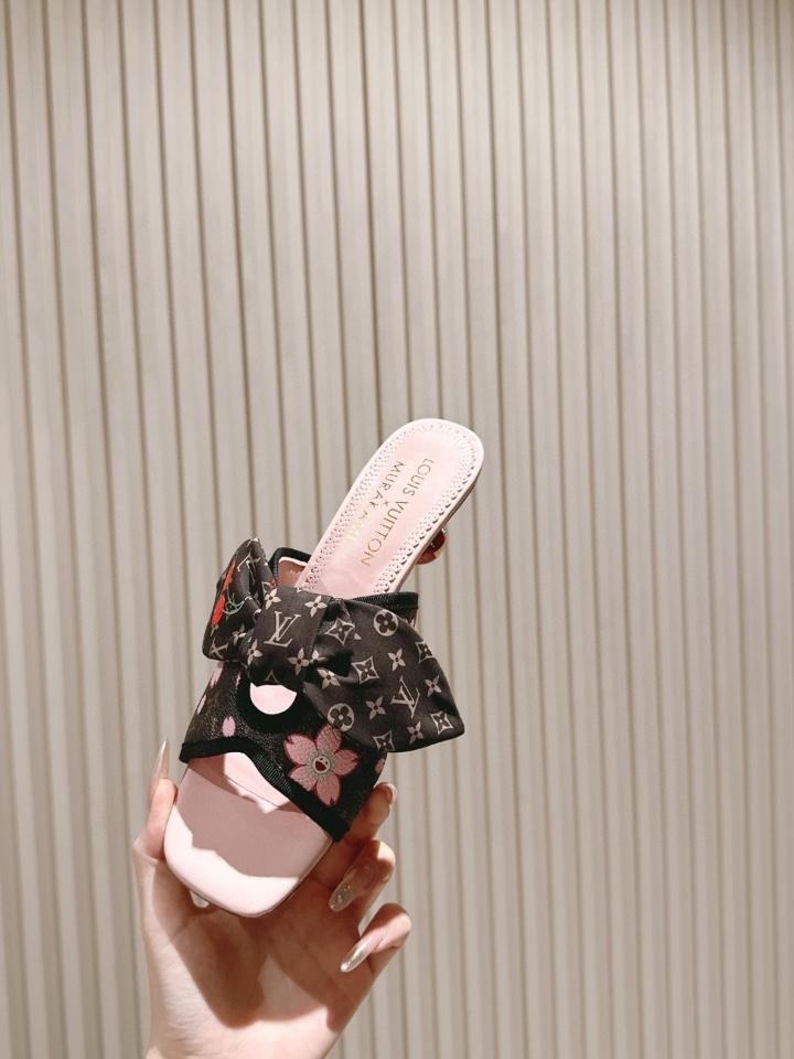 Louis Vuitton LV x TM Cherie Mules leather brown 🌸55mm (1) -duoc-ban-tai-Hvip Shoes and Clothes