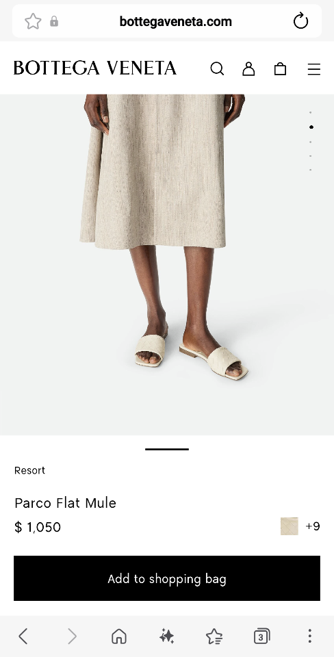 Bottega Veneta Parco Flat Mule sea salt -duoc-ban-tai-Hvip Shoes and Clothes