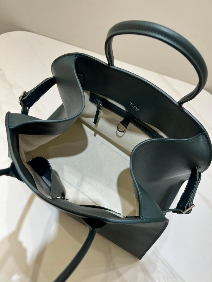 The Row Soft Margaux 15 Bag in Leather  green 38.5x16x30cm -duoc-ban-tai-Hvip Bags and Accessories