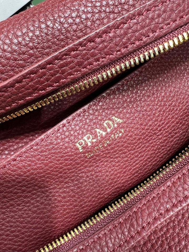 Prada Large leather top-handle bag red 1BB148 33x22x14 cm -duoc-ban-tai-Hvip Bags and Accessories