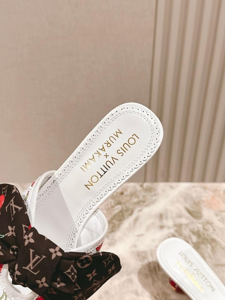 Louis Vuitton LV x TM Cherie Mules leather white🍒 55mm (1)  -duoc-ban-tai-Hvip Shoes and Clothes