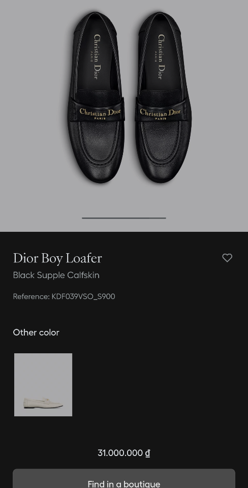 Dior Dior Boy Loafer
Black Supple Calfskin
KDF039VSO_S900 (1)-duoc-ban-tai-Hvip Shoes and Clothes