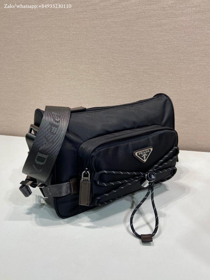 Prada Speedrock Re-Nylon and leather shoulder bag black 2VH192 28x17.5x10cm-duoc-ban-tai-Hvip Bags and Accessories