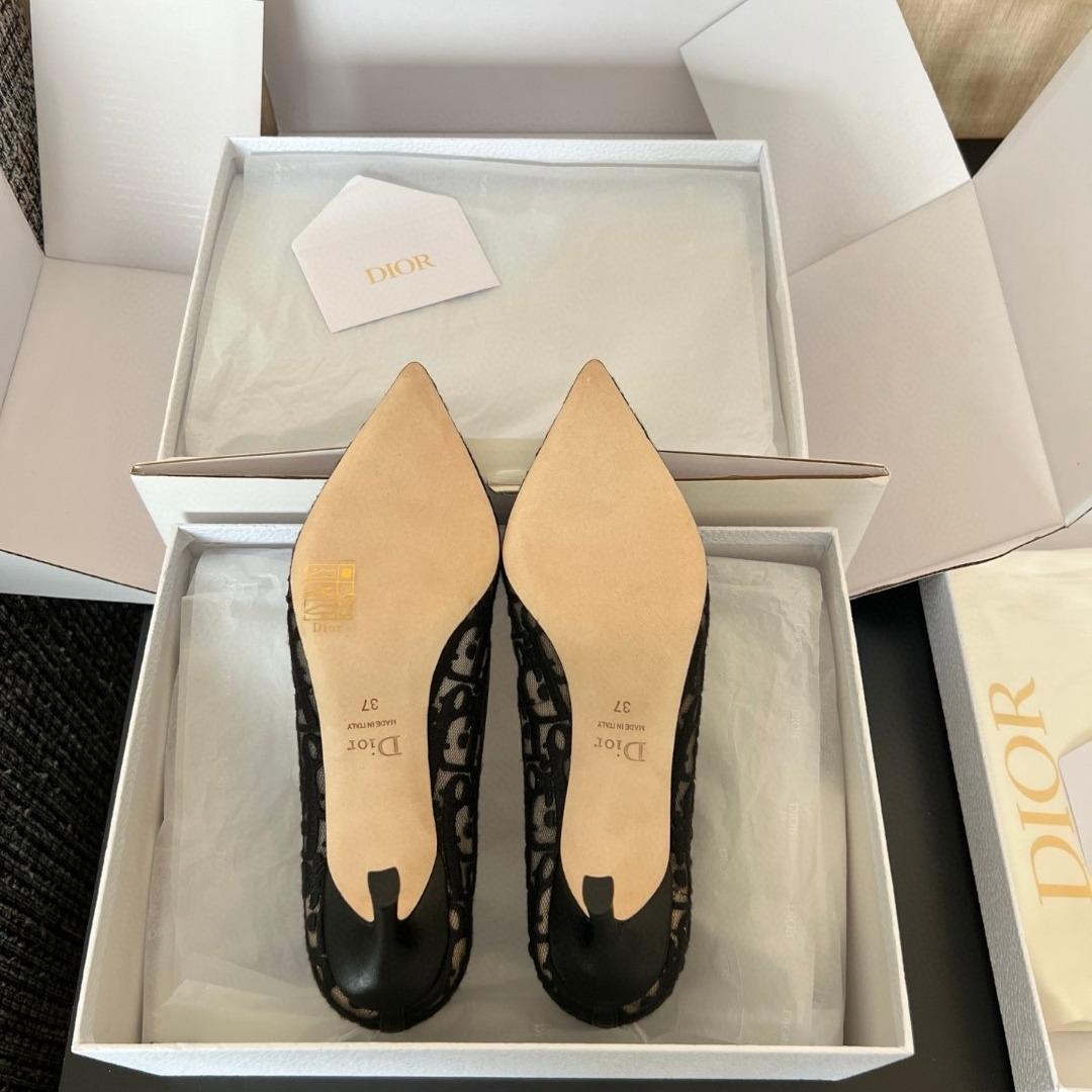 Dior Adiorable Pump Dior Oblique Embroidered Mesh-duoc-ban-tai-Hvip Shoes and Clothes