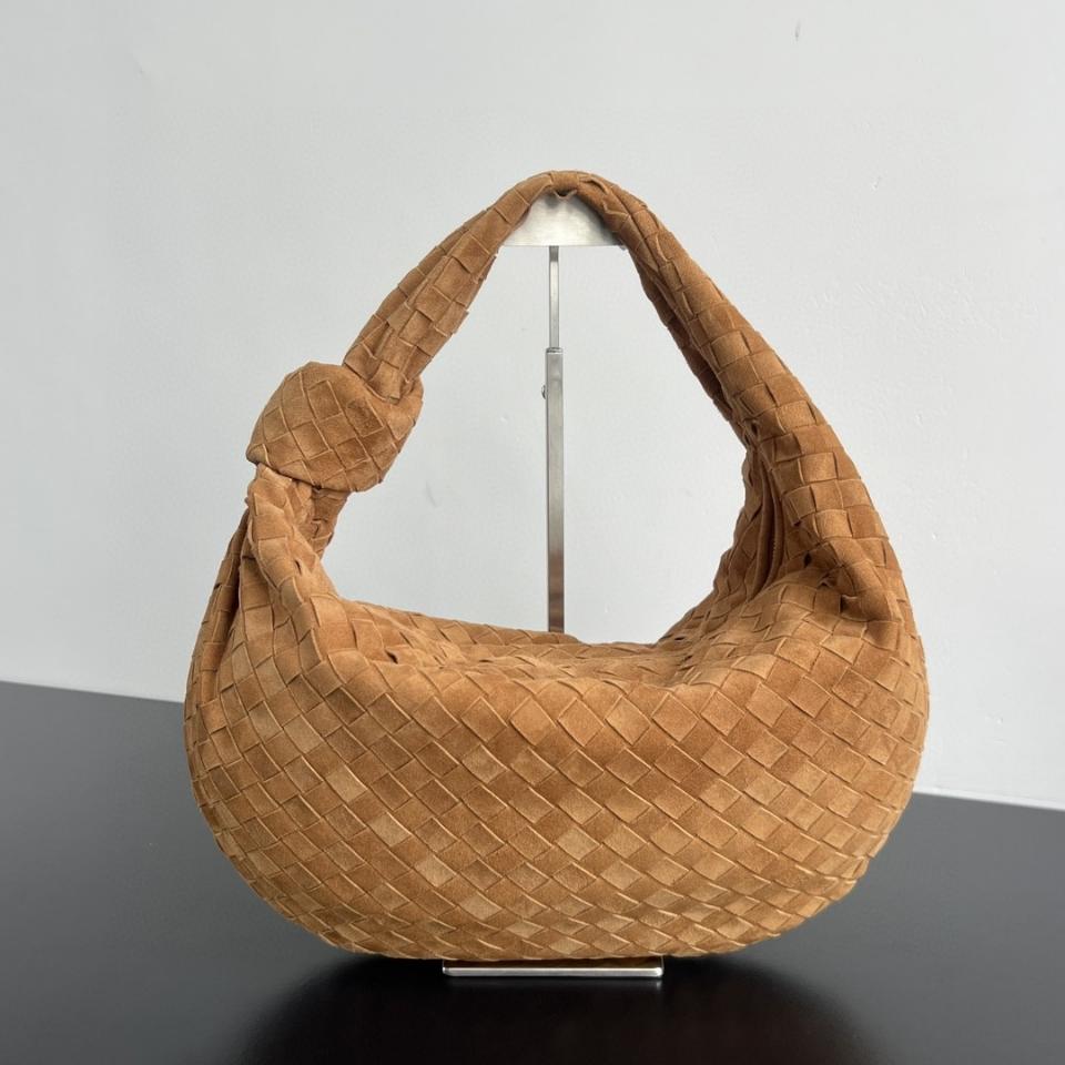 Bottega Veneta Jodie beige suede 600261 48x40x16cm-duoc-ban-tai-Hvip Bags and Accessories