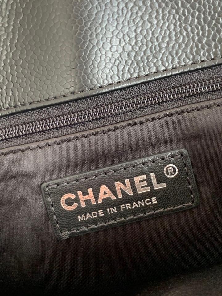 Chanel Tote shopping bag Grained Calfskin and silver-Tone Metal black A50995 34x24x12cm-duoc-ban-tai-Hvip Bags and Accessories