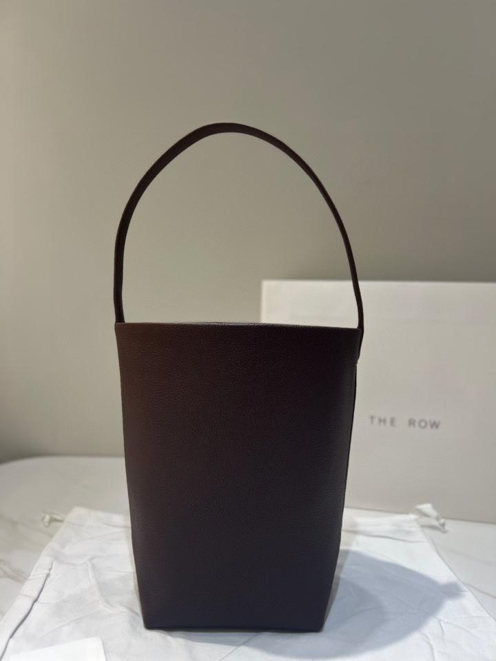 The Row Medium N/S Park Tote Bag in Leather Dark brown 30X28X15.5cm-duoc-ban-tai-Hvip Bags and Accessories