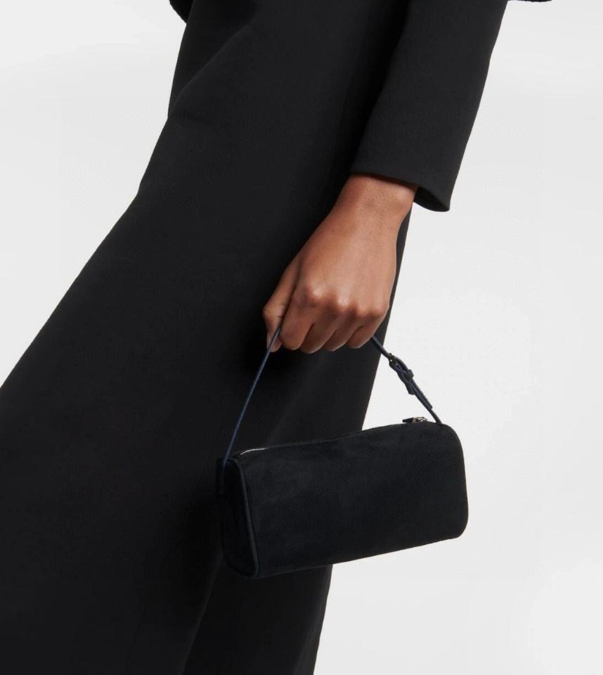 The Row 90's Bag in Nubuck dark black 19.5x10x8cm -duoc-ban-tai-Hvip Bags and Accessories