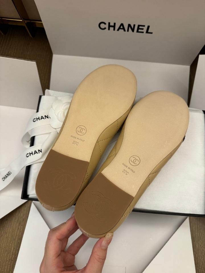 Chanel Ballet flats Lambskin beige and white G47163 -duoc-ban-tai-Hvip Shoes and Clothes