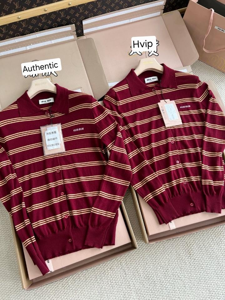 Miu Miu Striped cashmere and silk cardigan MMF949-duoc-ban-tai-Hvip Shoes and Clothes