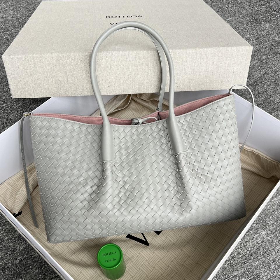 Bottega Veneta Large Pinacoteca grey/pink 817166 23*43*14.5cm-duoc-ban-tai-Hvip Bags and Accessories