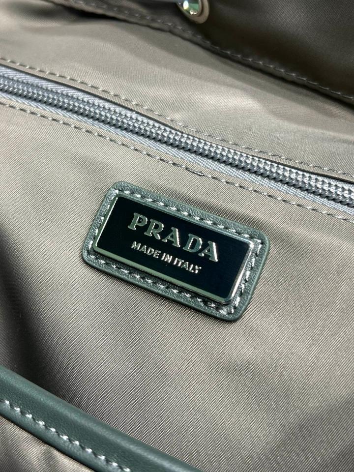Prada Re-Nylon backpack grey 2VZ108 30x38x17cm-duoc-ban-tai-Hvip Bags and Accessories