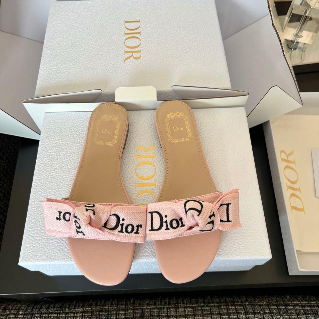 Dior J'Adior Slide Embroidered Cotton-duoc-ban-tai-Hvip Shoes and Clothes