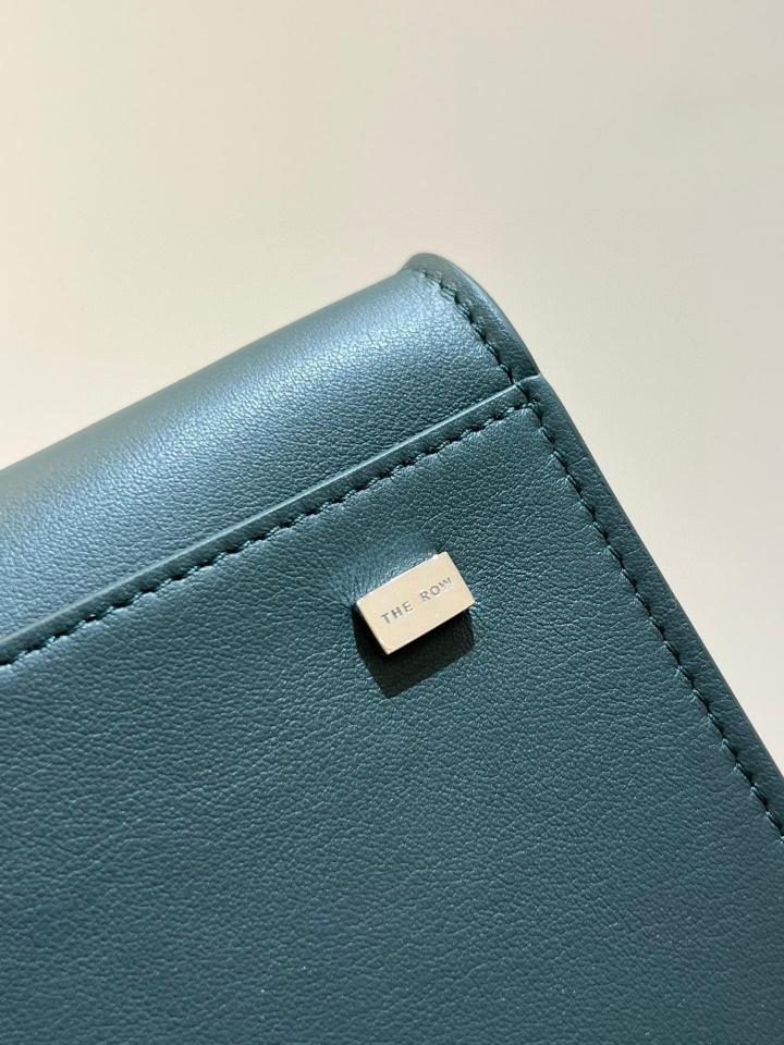The Row Soft Margaux 15 Bag in Leather  green 38.5x16x30cm -duoc-ban-tai-Hvip Bags and Accessories
