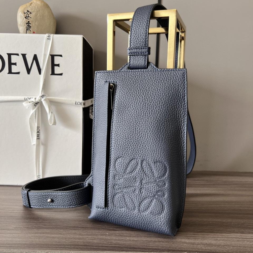 Loewe Vertical T Pocket in soft grained calfskin blue C660P02X0122*6.5*13 11039-duoc-ban-tai-Hvip Bags and Accessories