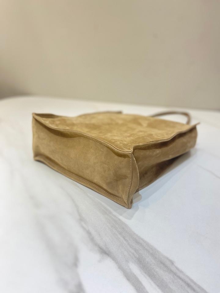 The Row Medium To Go Tote shoulder Bag in Nubuck Mustard 25✖️9.5✖️29cm-duoc-ban-tai-Hvip Bags and Accessories