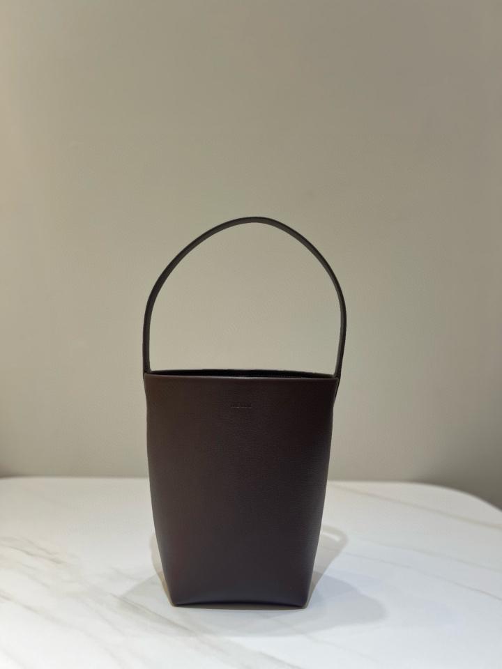Small smooth calfskin leather tote bag Chestnut 24X22X11cm -duoc-ban-tai-Hvip Bags and Accessories