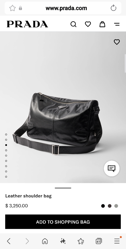 Prada Leather shoulder bag black 2VH187 35x22x12cm-duoc-ban-tai-Hvip Bags and Accessories