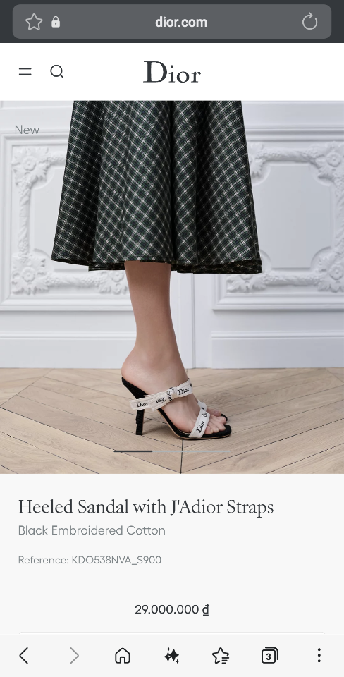 Dior Heeled Sandal with J'Adior Straps
Black Embroidered Cotton-duoc-ban-tai-Hvip Shoes and Clothes