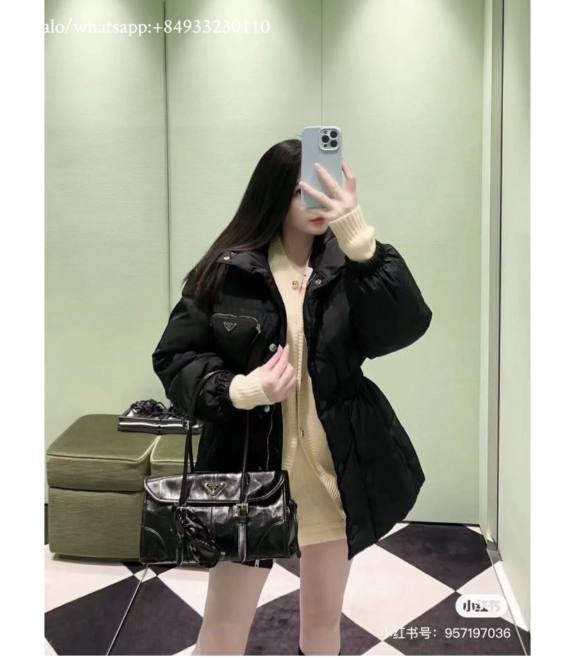 Prada Medium should bag in black calfskin 1BD376 31x15x12cm-duoc-ban-tai-Hvip Bags and Accessories