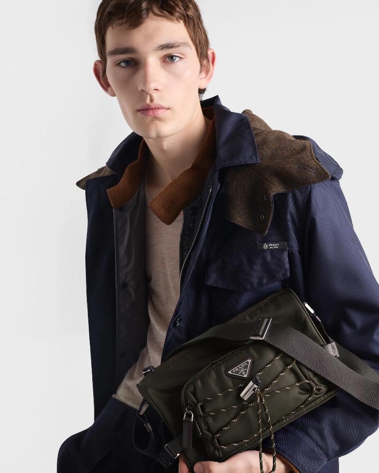 Prada Speedrock Re-Nylon and leather shoulder bag Camouflage Green 2VH192 28x17.5x10cm-duoc-ban-tai-Hvip Bags and Accessories