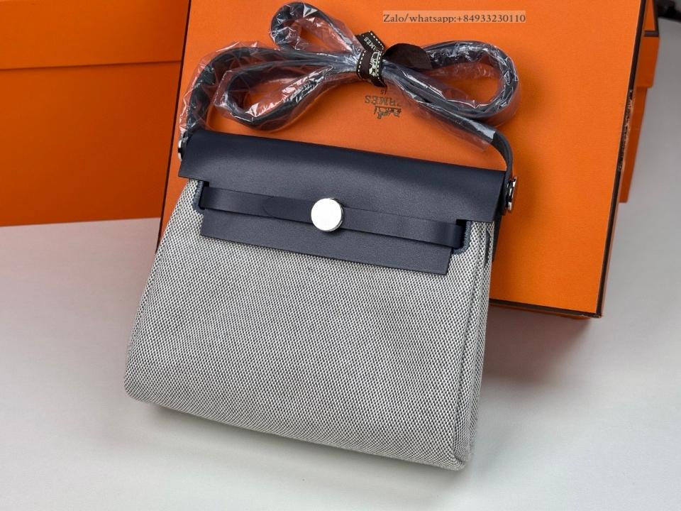 Hermès herbag zip mini Noir/Ecru/noir swift/cavas PHW -duoc-ban-tai-Hvip Bags and Accessories