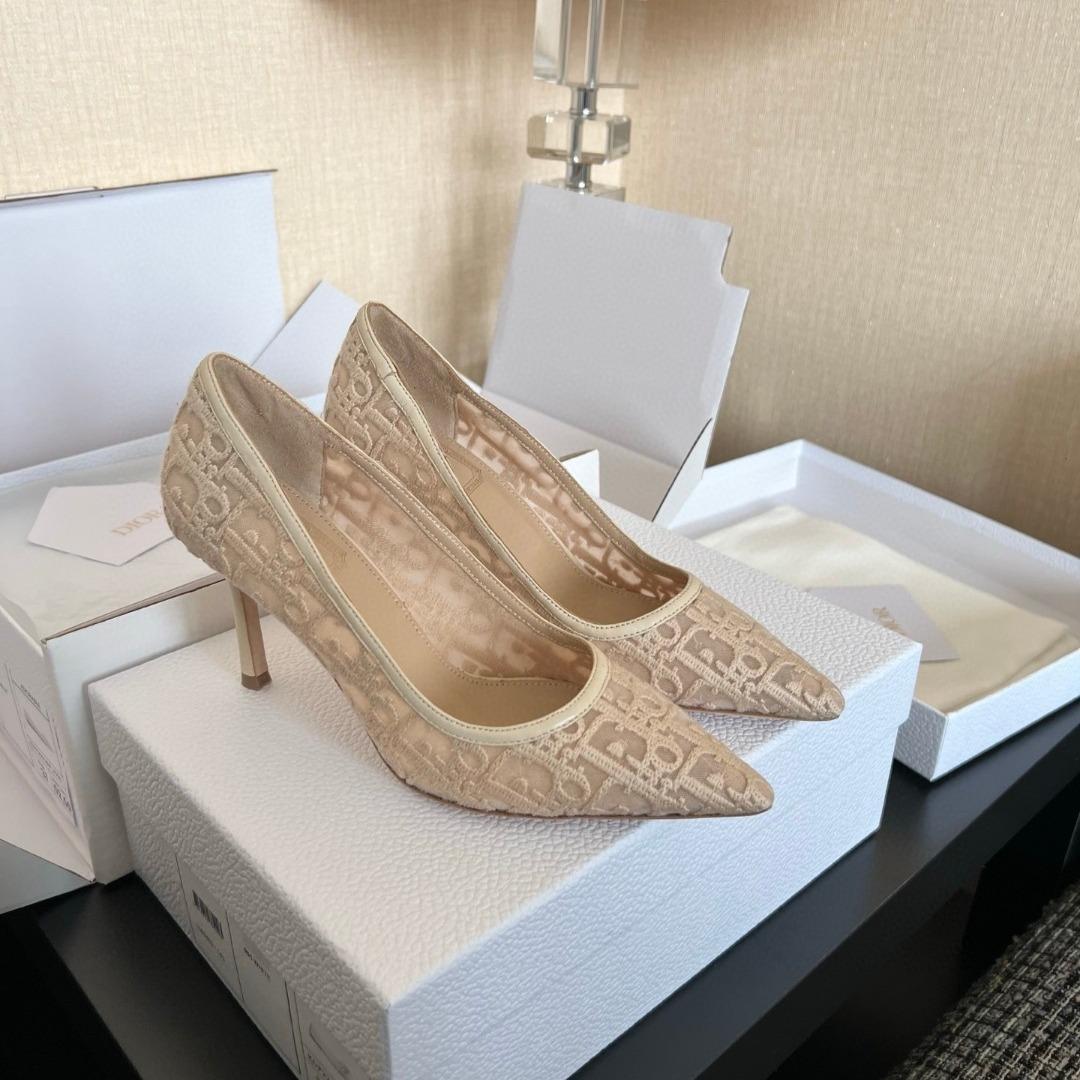 Dior Adiorable Pump Dior Oblique Embroidered Mesh-duoc-ban-tai-Hvip Shoes and Clothes