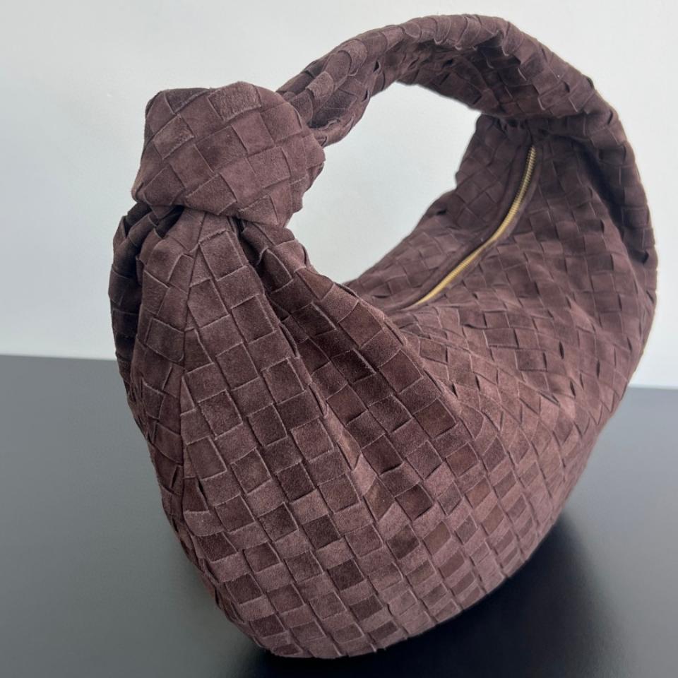 Bottega Veneta Jodie dark chocolate suede 600261 48x40x16cm-duoc-ban-tai-Hvip Bags and Accessories