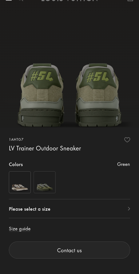 Louis Vuitton 1AHTG7
LV Trainer Outdoor Sneaker green (N1)-duoc-ban-tai-Hvip Shoes and Clothes