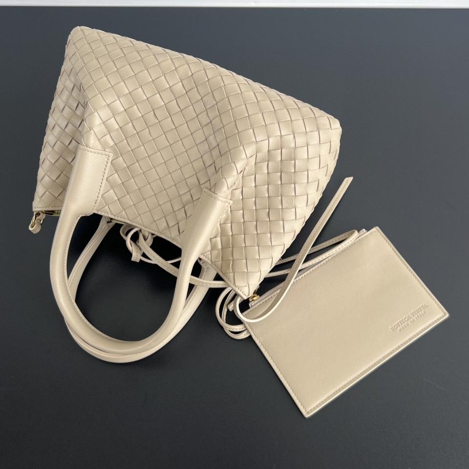Bottega Veneta  Small Pinacoteca sea salt/green  819004 15*24*12cm-duoc-ban-tai-Hvip Bags and Accessories