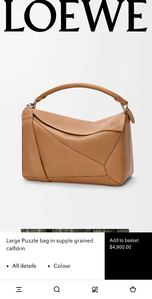 Loewe Large Puzzle bag in supple grained calfskin B510PNLX03 Light Canyon Brown-duoc-ban-tai-Hvip Bags and Accessories