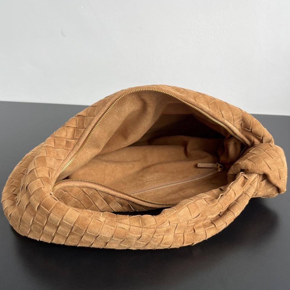 Bottega Veneta Jodie beige suede 600261 48x40x16cm-duoc-ban-tai-Hvip Bags and Accessories