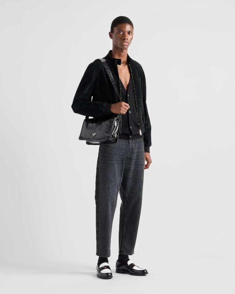 Prada Leather shoulder bag black 2VD073 30x20x11cm-duoc-ban-tai-Hvip Bags and Accessories