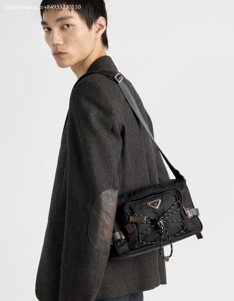 Prada Speedrock Re-Nylon and leather shoulder bag black 2VH192 28x17.5x10cm-duoc-ban-tai-Hvip Bags and Accessories