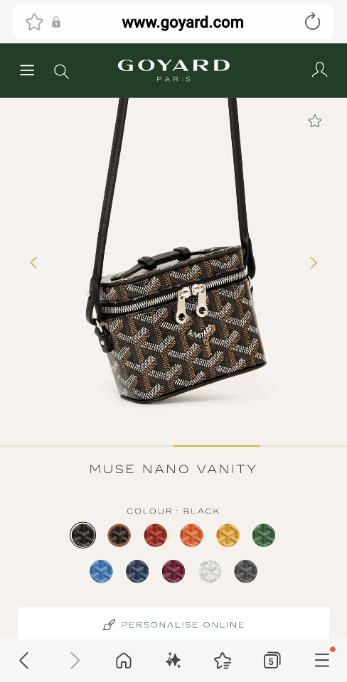 Goyard Muse Nano Vanity black 11X6.5X9cm-duoc-ban-tai-Hvip Bags and Accessories